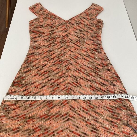 Adolfo Rodriguez Pink and Olive Sleeveless Dress - Picture 10 of 11